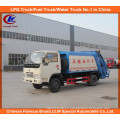 6 Wheeler Dongfeng 5cbm camión de basura comprimido, camión de compactadora de basura Mini
